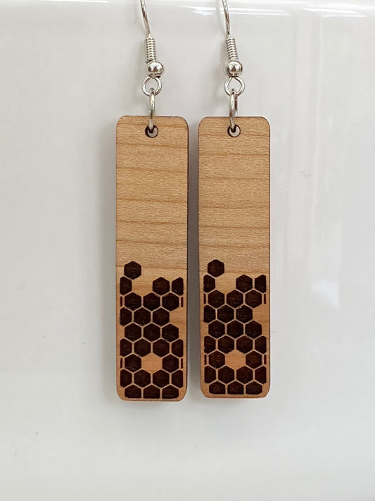 Honeycomb Bar Earrings